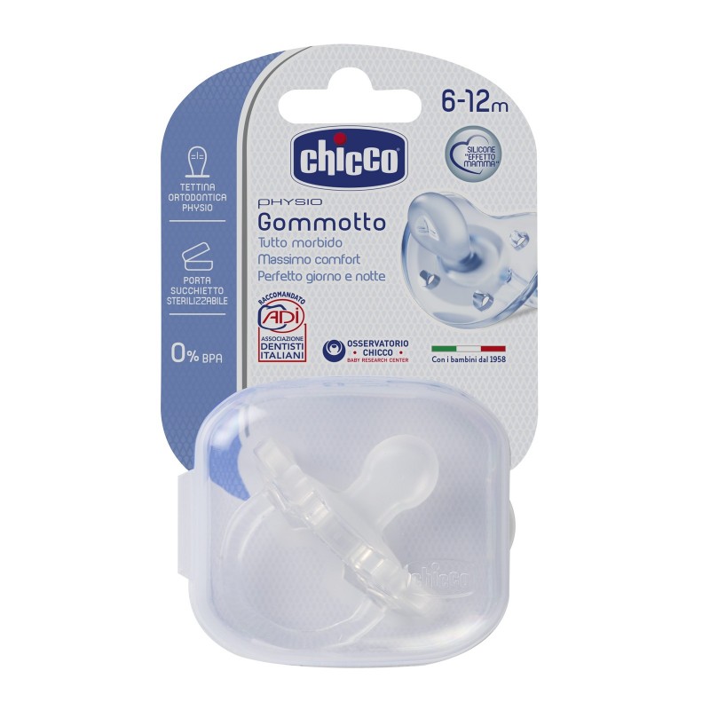 CHICCO Succhietto Gommotto Physio 6-12m Neutro Silicone