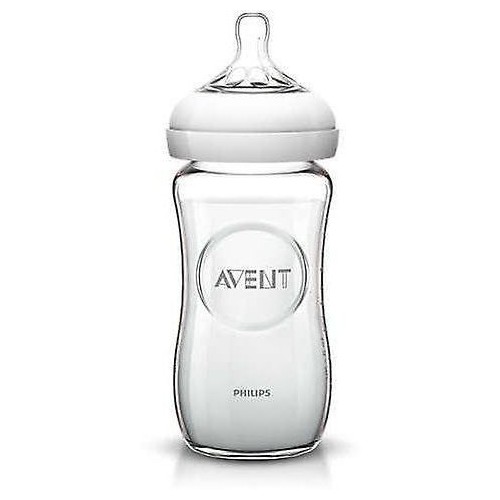 飞利浦新安怡 自然顺畅玻璃婴儿奶瓶 240 ML 适合1个月宝宝