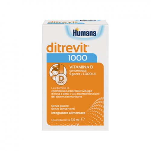 HUMANA - Ditrevit 1000 5,5 Ml - Integratore Alimentare Di Vitamina D Concentrata