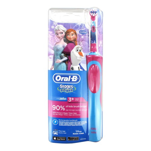 Oral-B Stages Power Spazzolino elettrico per bambini con i personaggi Disney Frozen 3+anni bambini