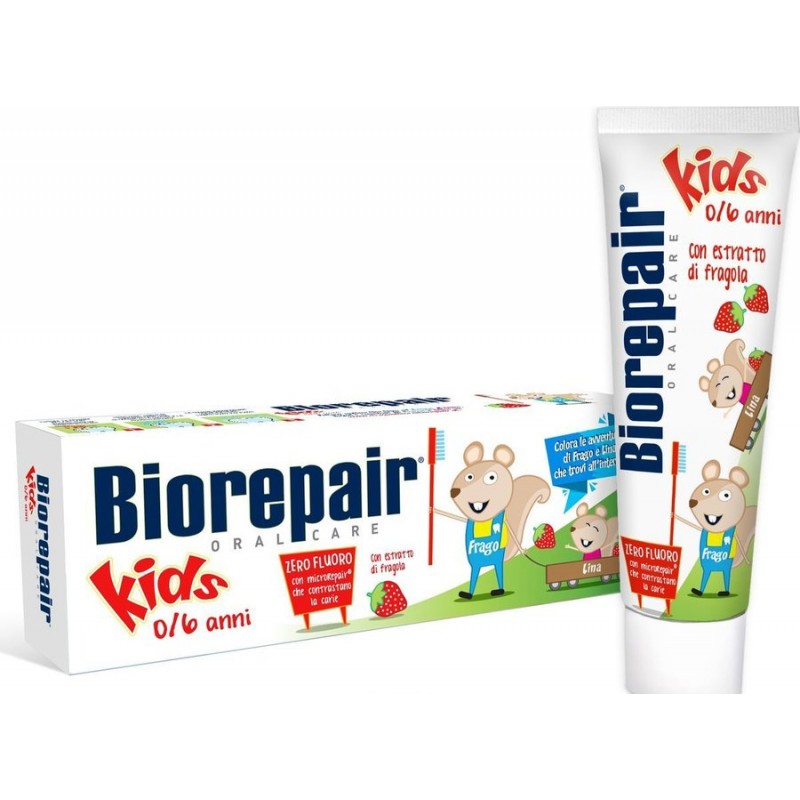 Biorepair贝利达草莓味儿童牙膏无氟防蛀 50ml