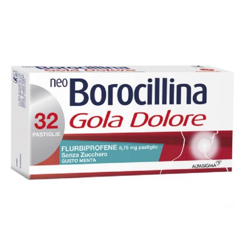 Neoborocillina无糖薄荷味润喉含片  32片